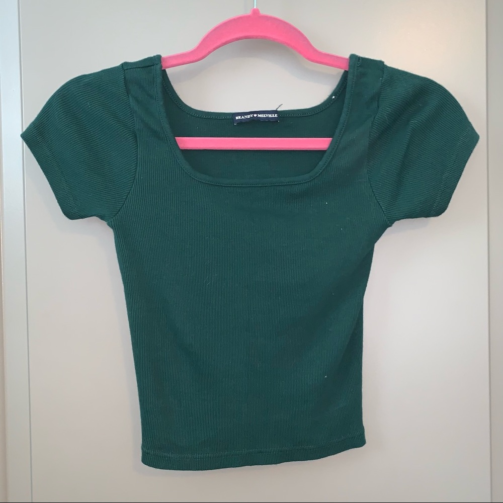 Green crop top